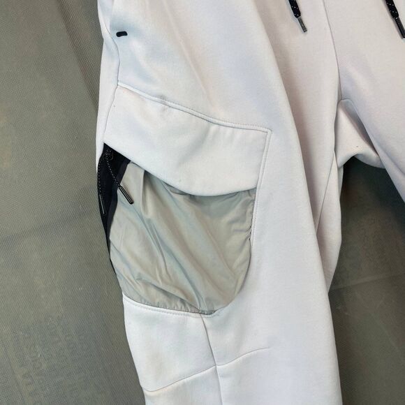 Nike Joggers Mens Medium White Cargo Sweatpants Drawstring Athletic Fit Pockets - Picture 3 of 8